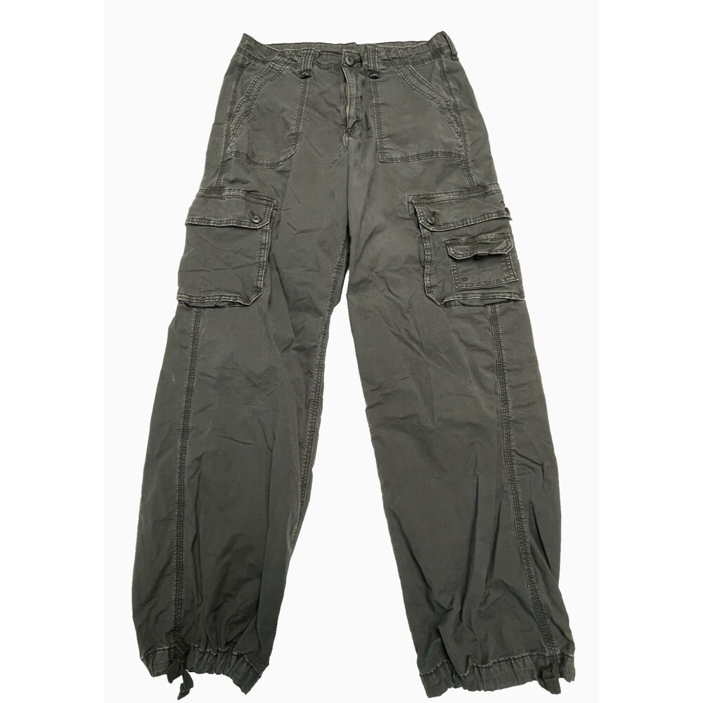 American Eagle Stretch Jogger's Cargo Utility Black Pockets Y2K Women's Size 14R